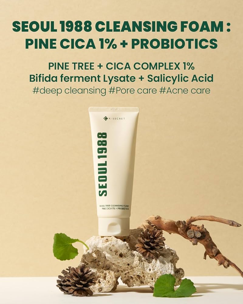K-SECRET SEOUL 1988 Cleansing Foam : Pine Cica 1% + Probiotics (150ml)